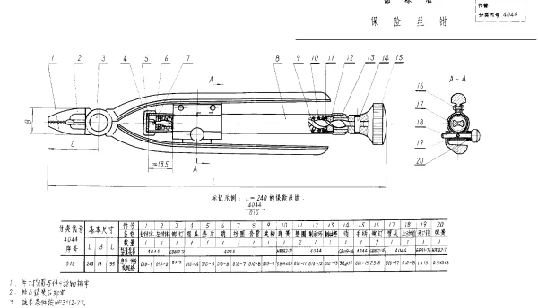 HB 3084-1977 保险丝钳