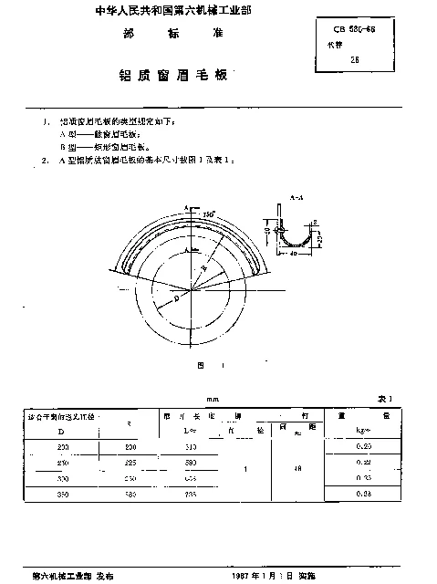 CB 530-1966 铝质窗眉毛板