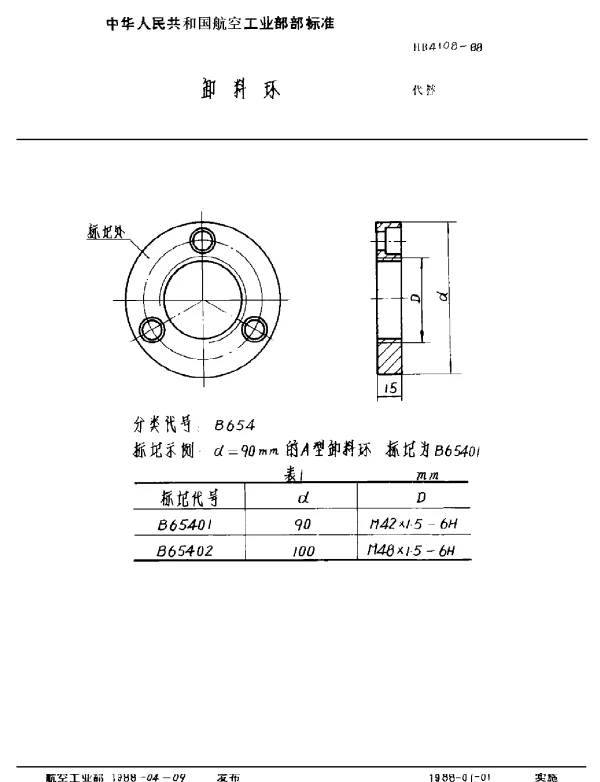 HB 4108-1988 卸料环