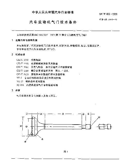 QCT 469-1999 汽车发动机气门技术条件