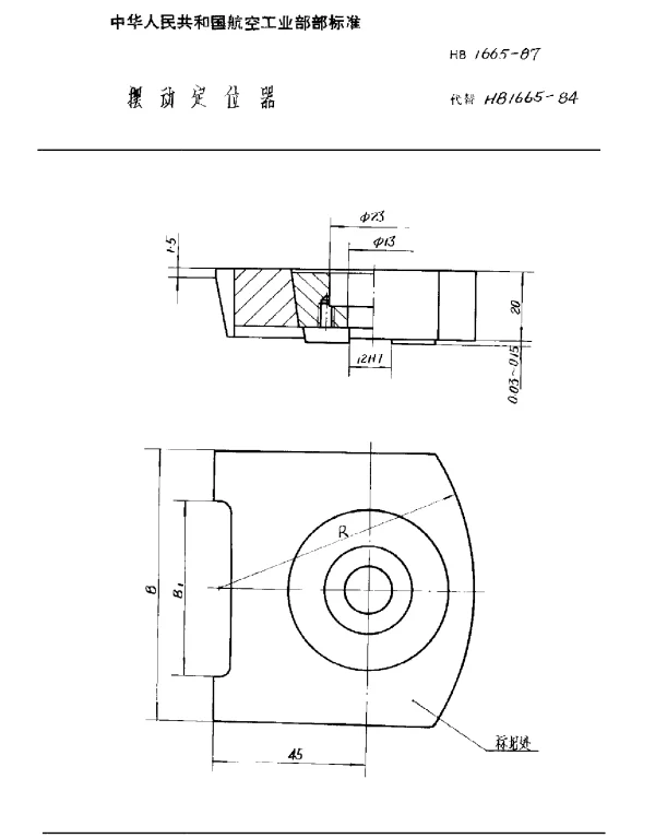 HB 1665-1987 摆动定位器