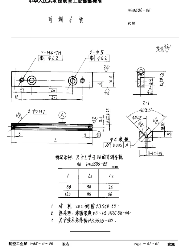 HB 3586-1985 可调导轨