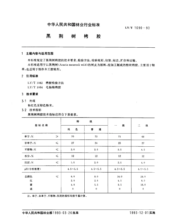 LYT 1090-1993 黑荆树栲胶