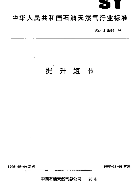 SYT 5699-1995 提升短节