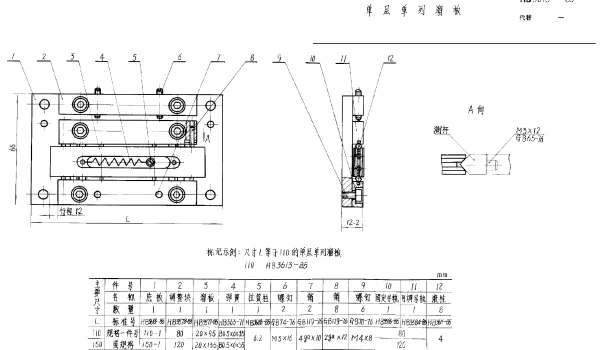 HB 3613-1985 单层单列溜板