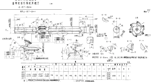 HB 4198-1989 加工淬火钢硬质合金带前后引导机用铰刀 d=25.7~40mm