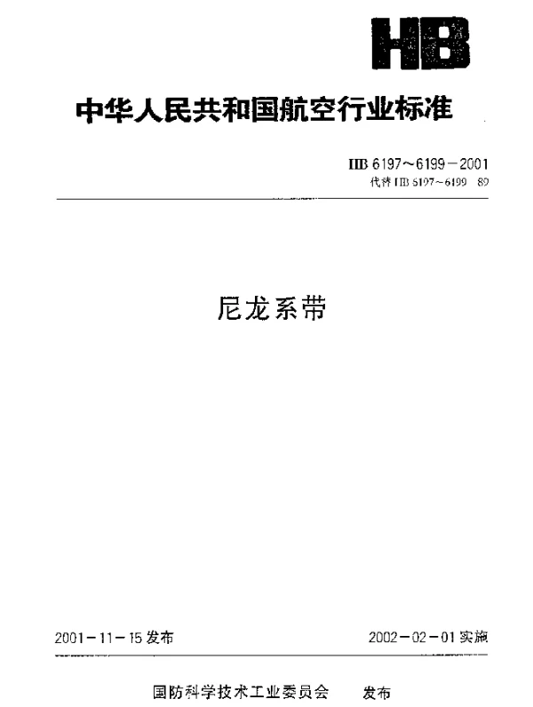 HB 6197-2001 尼龙系带