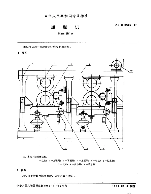 ZB B 97025-1987 加湿机