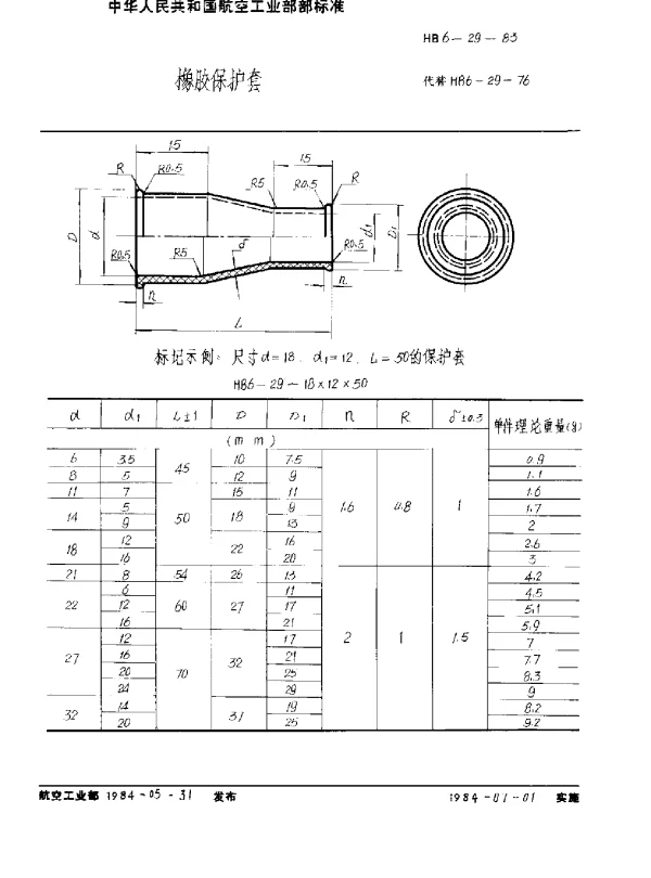 HB 6-29-1983 橡胶保护套