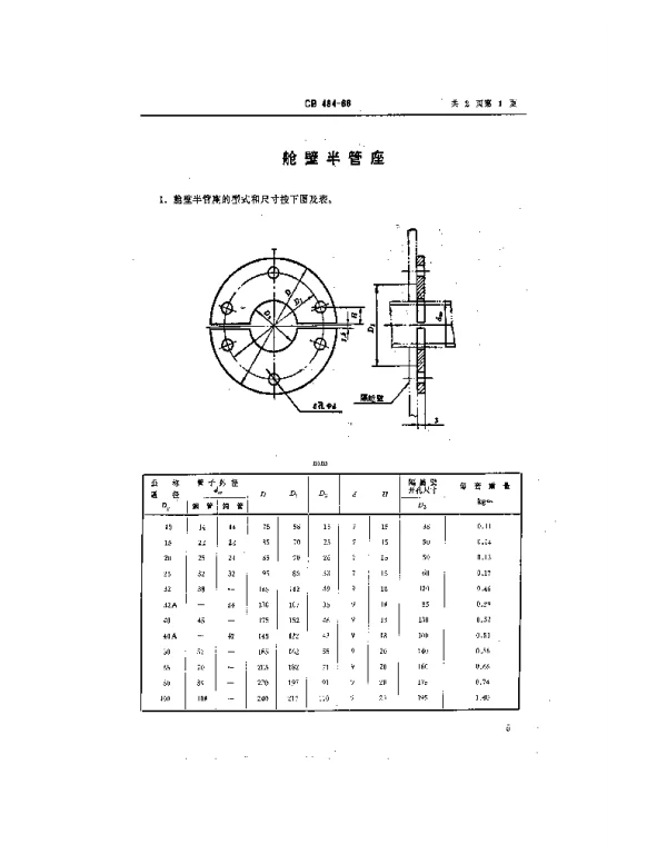 CB 494-1966 舱壁半管座