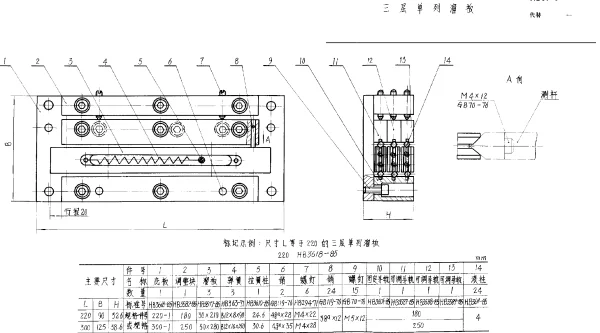 HB 3618-1985 三层单列溜板