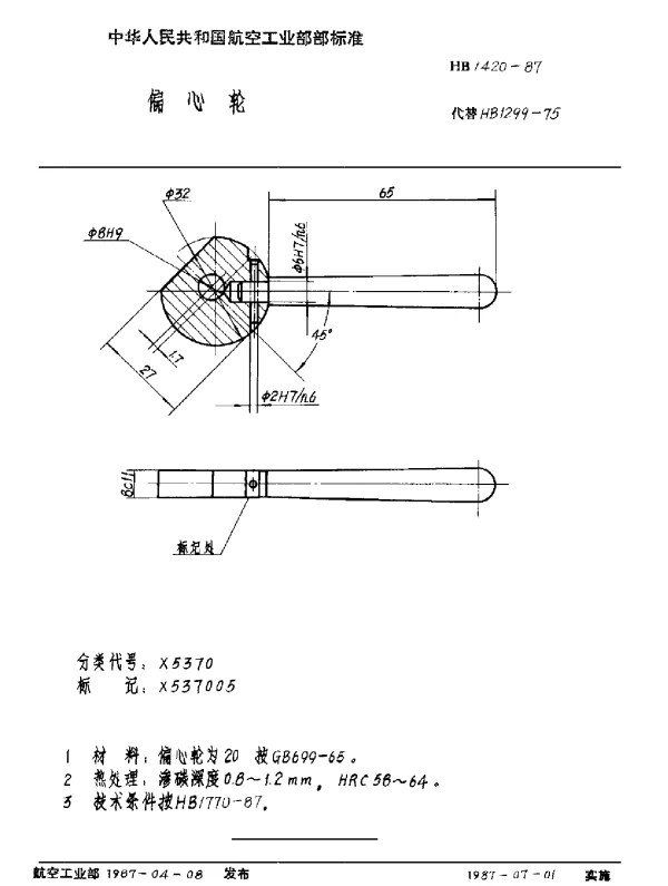 HB 1420-1987 偏心轮