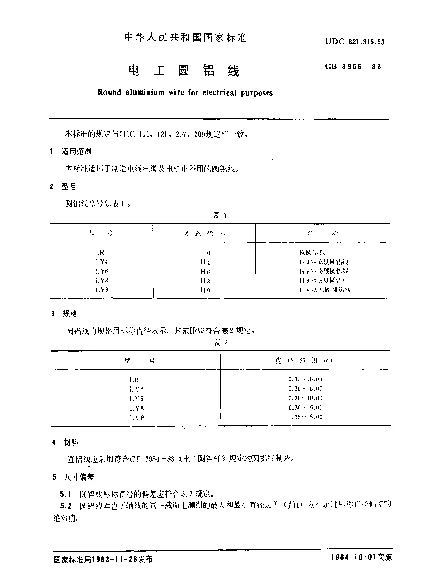 GB 3955-1983 电工圆铝线