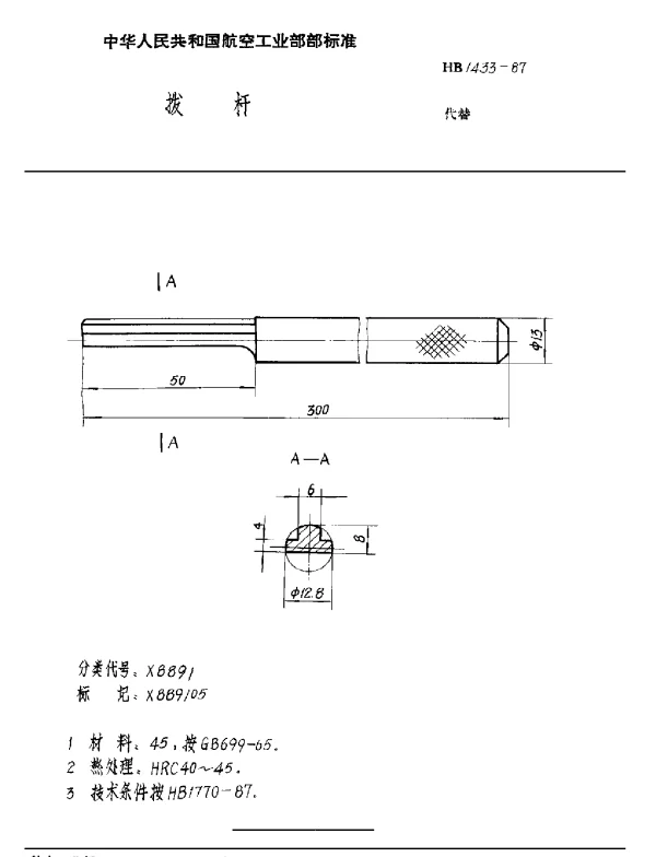 HB 1433-1987 拨杆