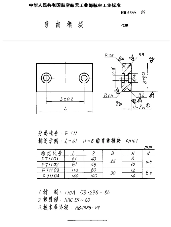 HB 4369-1989 弯曲模块