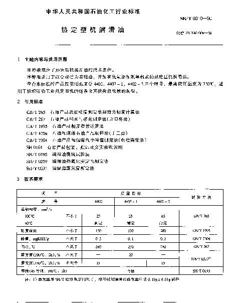 SHT 0010-1990 热定型机润滑油
