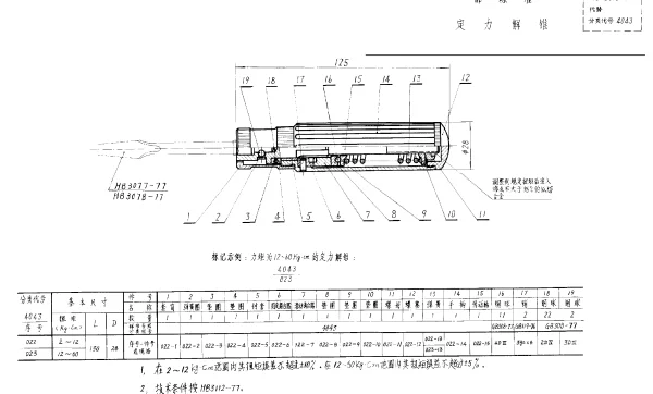 HB 3076-1977 定力解锥