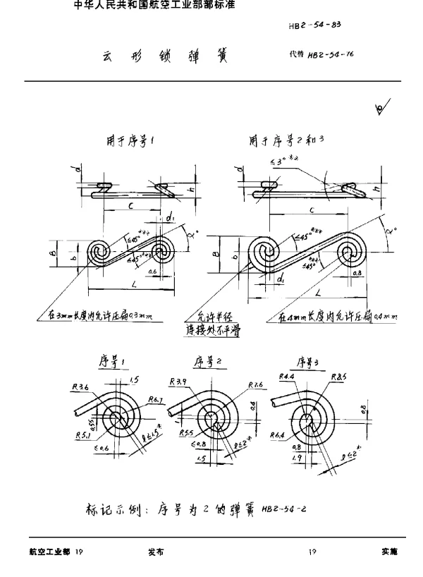 HB 2-54-1983 方形锁弹簧