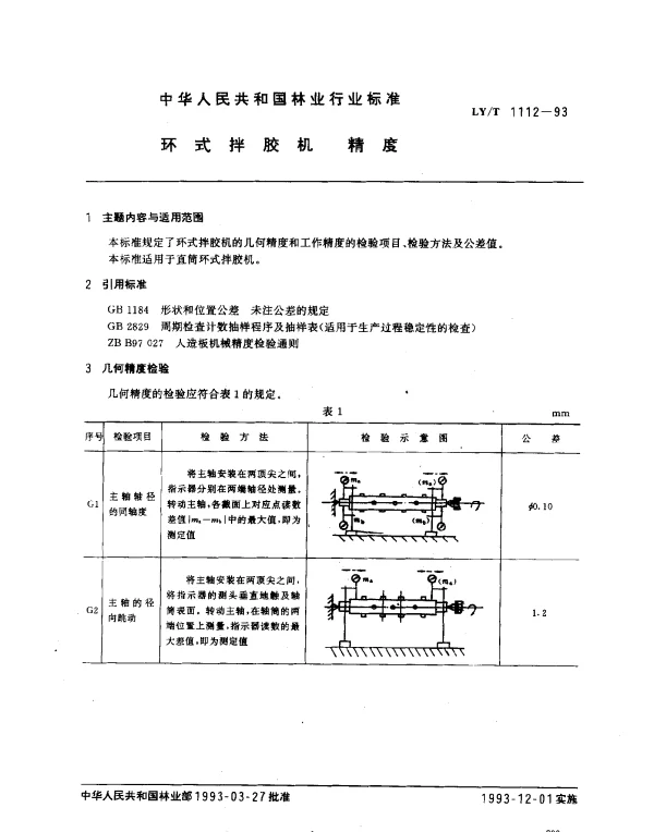 LYT 1112-1993 环式拌胶机.精度