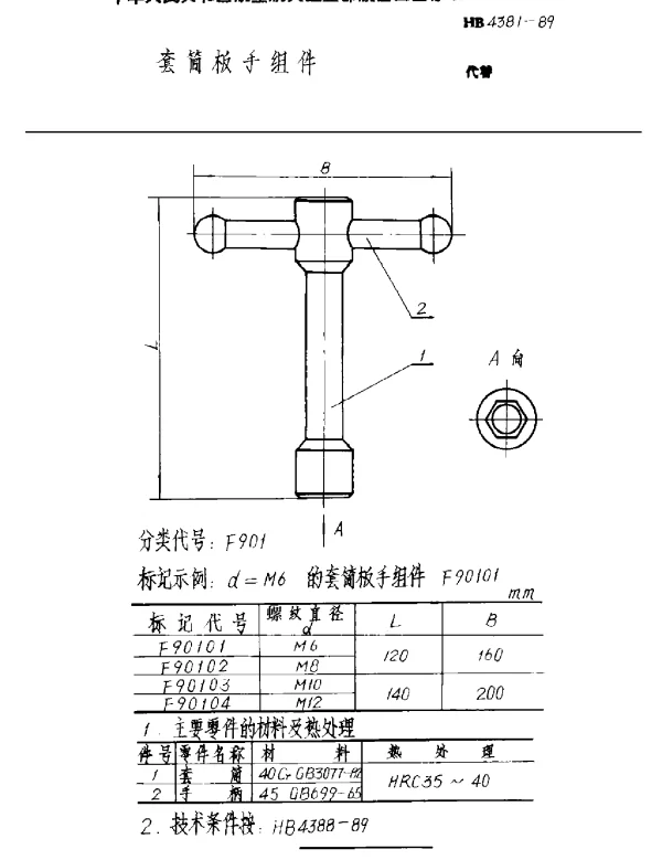 HB 4381-1989 套筒扳手组件