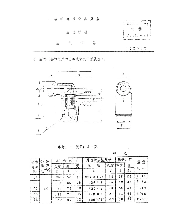 CB 421-1977 空气滤器
