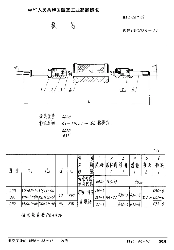 HB 3028-1989 提锤
