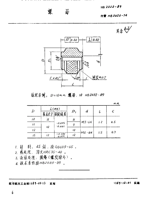 HB 2022-1989 螺母