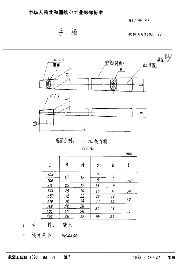 HB 3106-1989 手柄