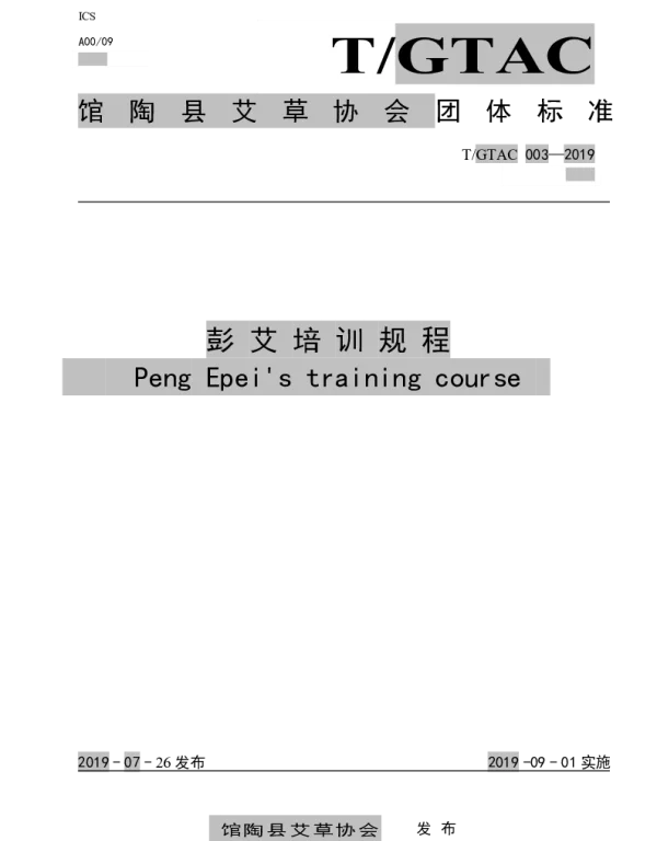 TGTAC 003-2019 彭艾培训规程