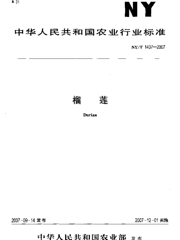 NYT 1437-2007 榴莲