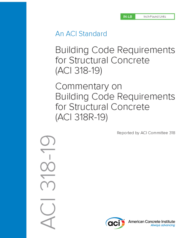 ACI 318-19 Building Code Requirements for Structural Concrete英文版