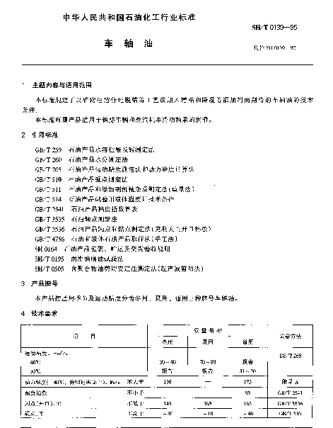 SHT 0139-1995 车轴油