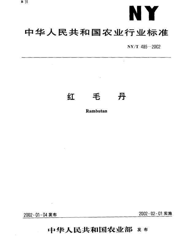 NYT 485-2002 红毛丹