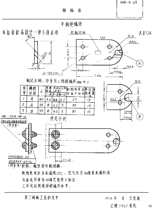 HB 6-9-1969 平板绝缘件