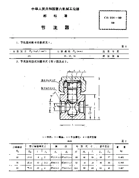 CB 954-1980 节流器