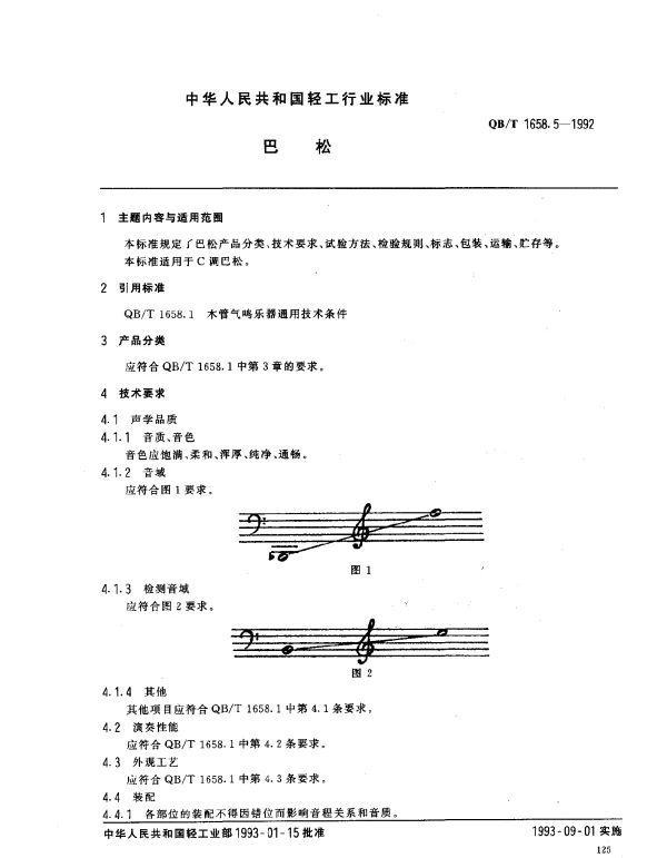 QBT 1658.5-1992 巴松