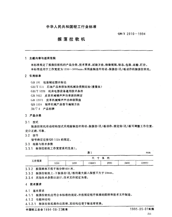 QBT 2010-1994 振荡拉软机