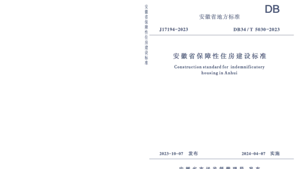 DB34T 5030-2023 安徽省保障性住房建设标准
