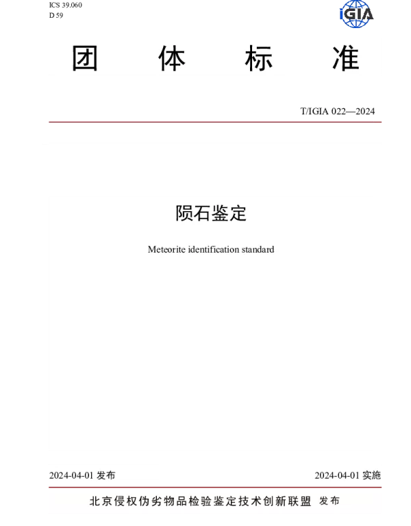 TIGIA 022-2024 陨石鉴定