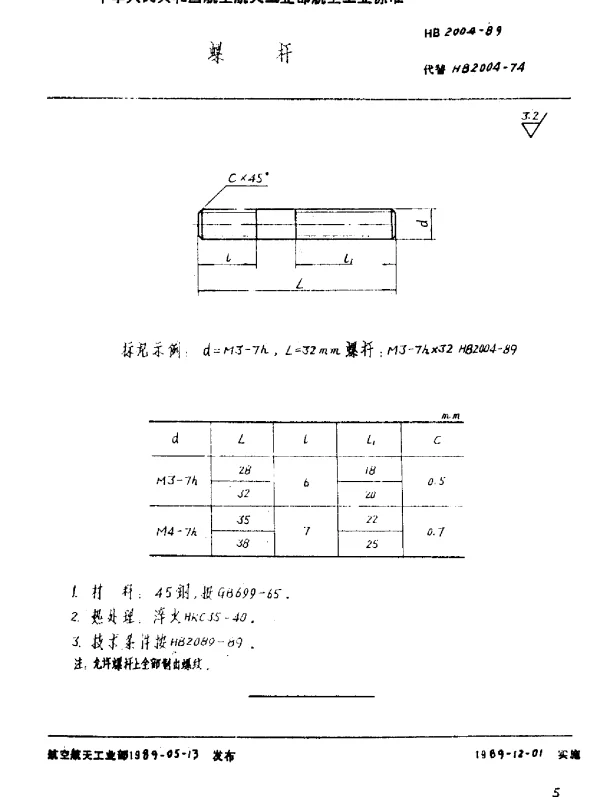 HB 2004-1989 螺杆