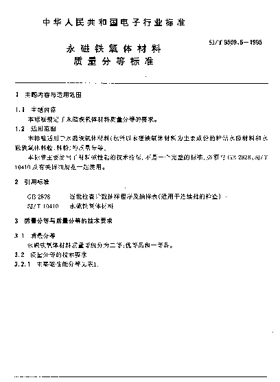SJT 9569.6-1995 永磁铁氧体材料质量分等标准