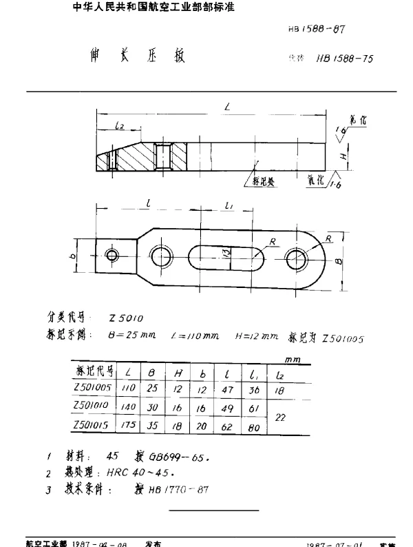 HB 1588-1987 伸长压板