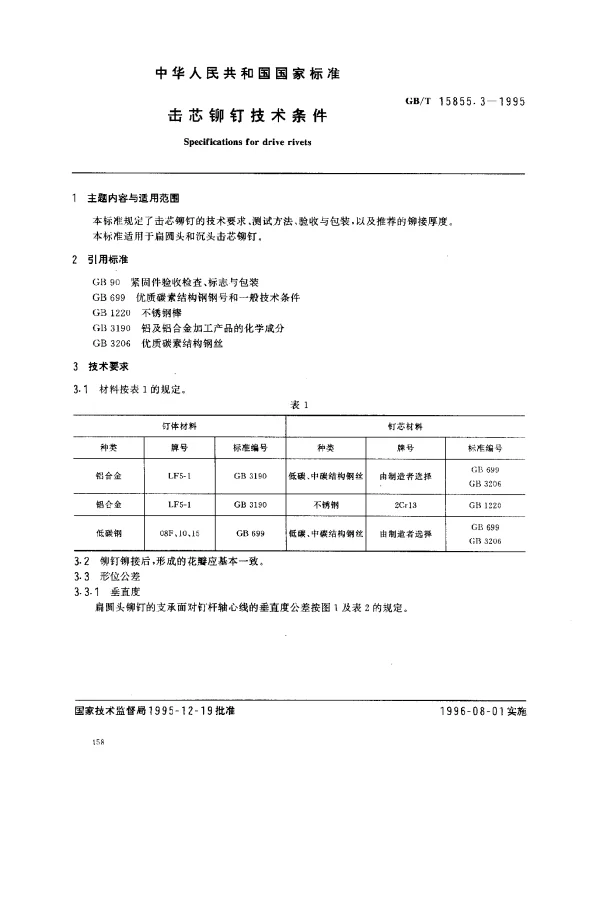 GBT 15855.3-1995 击芯铆钉技术条件