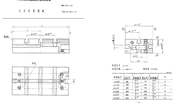 HB 1502-1987 长方形基础板