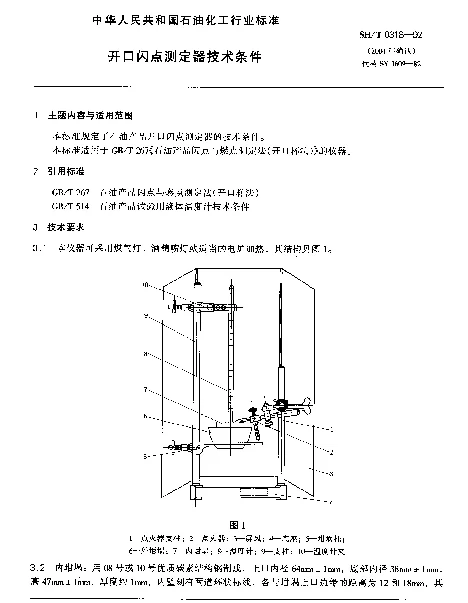 SHT 0318-1992 开口闪点测定器技术条件