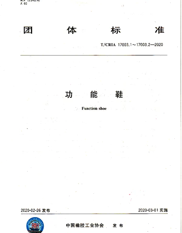TCRIA 17003.1-17003.2-2020 功能鞋