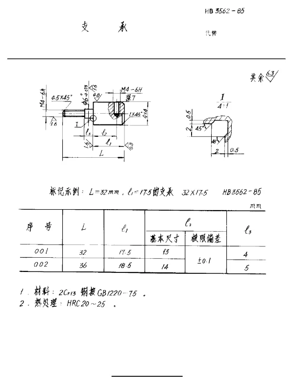 HB 3562-1985 支承