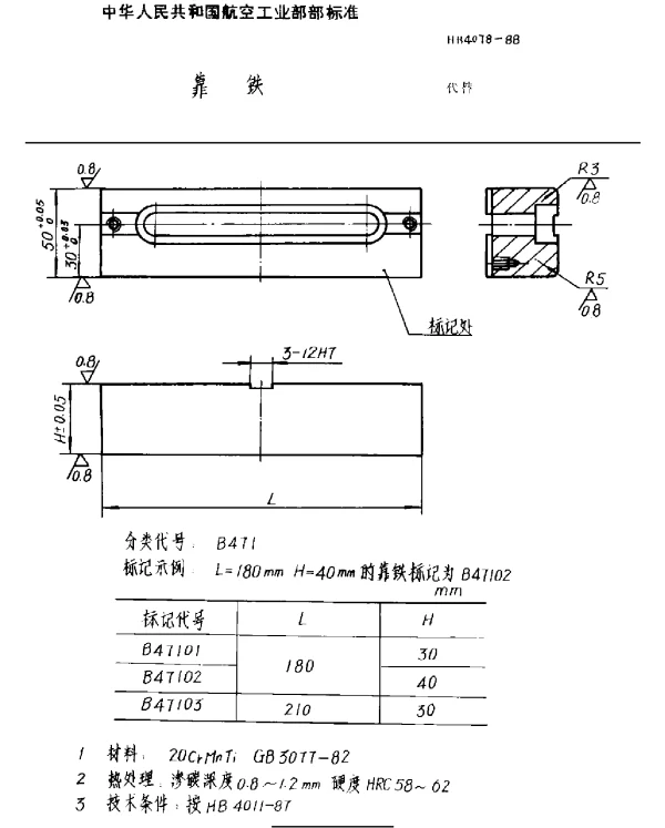 HB 4078-1988 靠铁