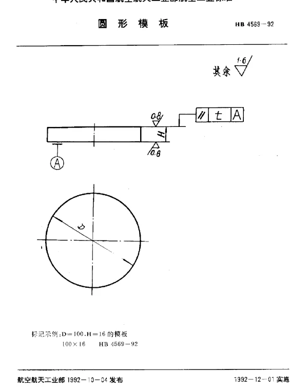 HB 4569-1992 圆形模板