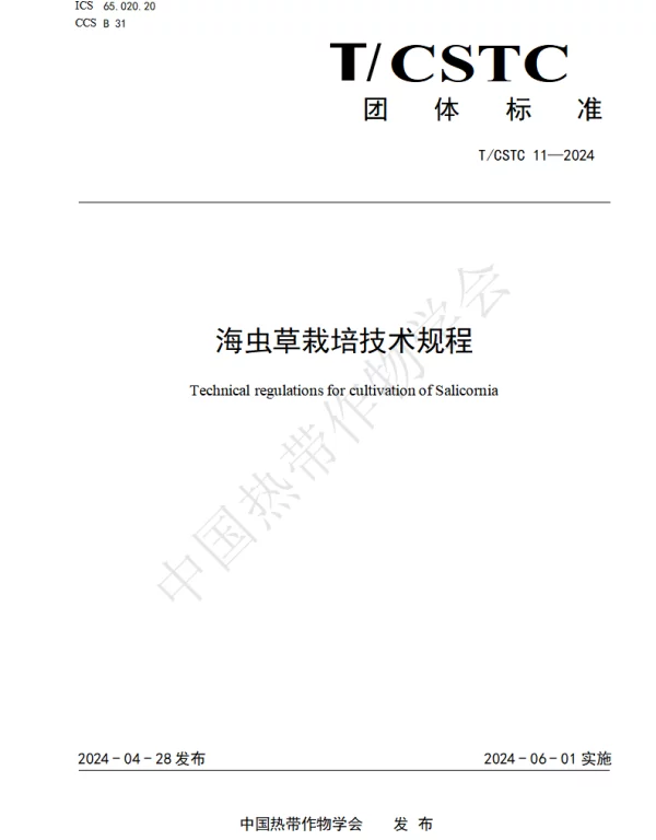TCSTC 11-2024 海虫草栽培技术规程